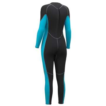 Hevto Wetsuit Women 3/2mm Neoprene Full Body Wet Suit in Cold Water for Surfing Swimming Diving (W1-...