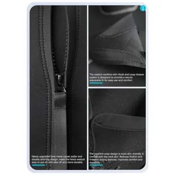 Hevto Women's 3/2mm Full Body Wetsuit for Cold Water