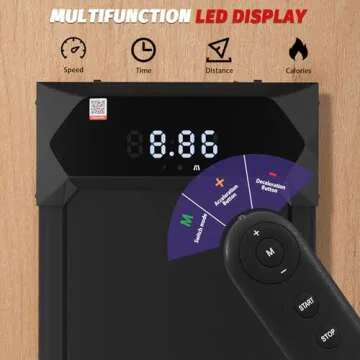 DBT Walking Pad Treadmill Under Desk, Portable Walking Treadmill 220lb Weight Capacity, Under Desk Treadmill with Remote Control LED Display, Jogging Machine Home/Office, Black