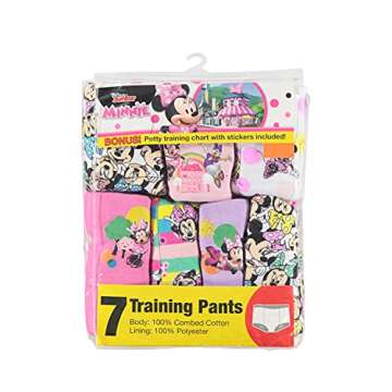 Disney baby girls Minnie Mouse Pants Multipack and Toddler Potty Training Underwear, Minnietraining7pk, 2T US