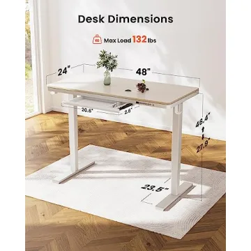 ErGear Electric Standing Desk with USB Ports and Drawers