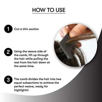 Framar Dreamweaver Highlight Comb Set – Combs for Hair Stylist, Highlighting Comb, Hair Dye Comb, Hair Highlighter Comb with Metal Pick, Balayage Comb