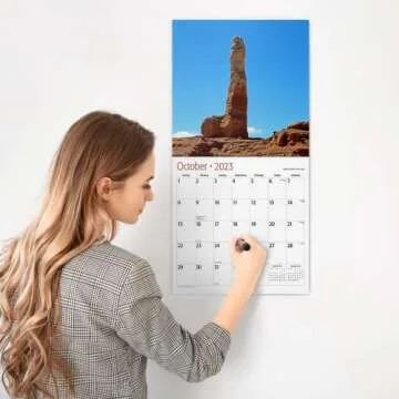 RED EMBER Funny Gag Gift D'ck Pics in Nature 2023 Hangable Monthly Wall Calendar | 12" x 24" Open | Thick & Sturdy Paper | Giftable, Secret Dirty Santa, Yankee Swap, White Elephant
