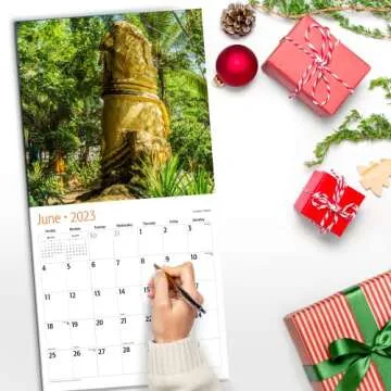 RED EMBER Funny Gag Gift D'ck Pics in Nature 2023 Hangable Monthly Wall Calendar | 12" x 24" Open | Thick & Sturdy Paper | Giftable, Secret Dirty Santa, Yankee Swap, White Elephant