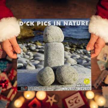 RED EMBER Funny Gag Gift D'ck Pics in Nature 2023 Hangable Monthly Wall Calendar | 12" x 24" Open | Thick & Sturdy Paper | Giftable, Secret Dirty Santa, Yankee Swap, White Elephant