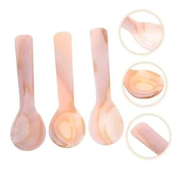 MAGICLULU 3pcs Egg Spoon Food Serving Spoon Smoothie Spoon Meal Spoon Food Spoon Breakfast Spoon Tasting Spoon Soup Spoon Porridge Spoon Espresso Spoon Jam Spoon Tableware Child Shell Caviar