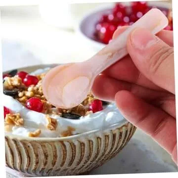 MAGICLULU 3pcs Egg Spoon Food Serving Spoon Smoothie Spoon Meal Spoon Food Spoon Breakfast Spoon Tasting Spoon Soup Spoon Porridge Spoon Espresso Spoon Jam Spoon Tableware Child Shell Caviar