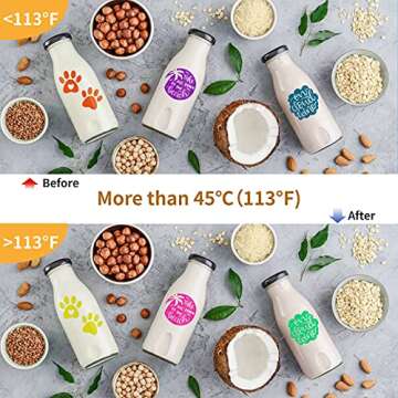 HTVRONT Color Changing Vinyl - 8 Pack Permanent Adhesive