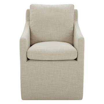 Stone & Beam Vivianne Modern Upholstered Dining Chair with Casters