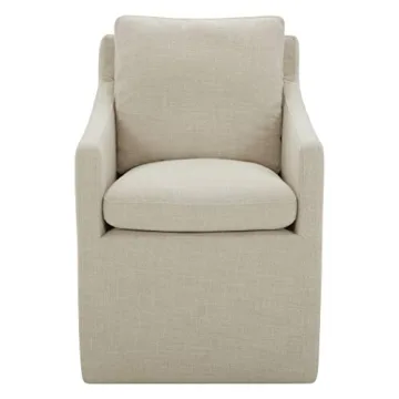 Stone & Beam Vivianne Modern Upholstered Dining Chair with Casters