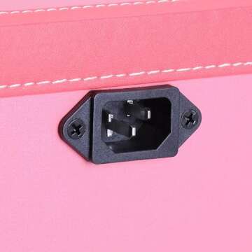 BYOOTIQUE Pink Rolling Makeup Case Trolley Lockable with Mirror Light Pro Large Cosmetic for Artists Hair Stylist Barber Organized