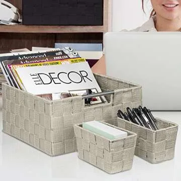 Sorbus Storage Baskets Set of 9 - Stylish Organizers