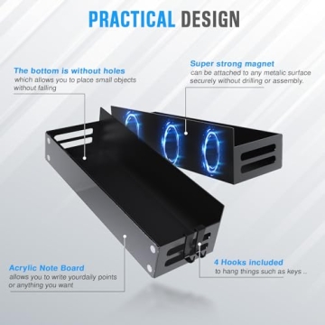 4-Pack Magnetic Spice Rack with Detachable acrylic front - Ultimate Organization Solution