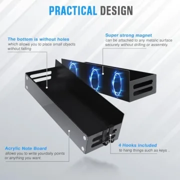 4-Pack Magnetic Spice Rack with Detachable acrylic front - Ultimate Organization Solution