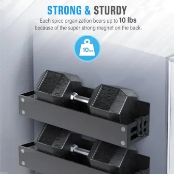 4-Pack Magnetic Spice Rack with Detachable acrylic front - Ultimate Organization Solution