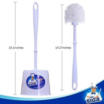 MR.SIGA Toilet Bowl Brush and Caddy Set - Pack of 2