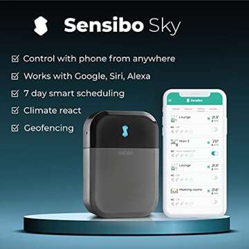 Sensibo Sky - Smart Wireless Air Conditioner Controller, Energy Efficient with Voice Control