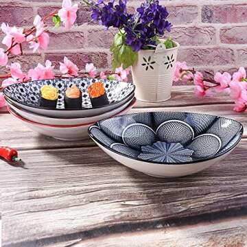 Boat-Shaped Plates - Nautical Ceramic Dish Set