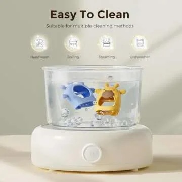 Momcozy Baby Teether Toys | Baby Teething Toys | Baby Teething Relief | Food Grade Silicone Teether Baby Toys | Baby Teether 0-6 Months | Teething Toy 6-12 Months | Baby Essential | Yellow