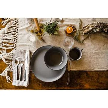 Barebones Enamel Bowl Set - Dish Set of 2 Bowls - Enamelware Set for Camping and Everyday Use (Slate Gray)