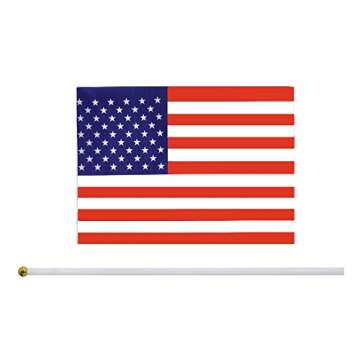 25 Pack Hand Held Small Mini Flag USA US Flag American Flag Stick Flag Round Top National Country Flags,Party Decorations Supplies For Parades,World Cup,Festival Events ,International Festival.