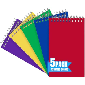 1InTheOffice Spiral Memo Pads with 75 College Ruled Sheets