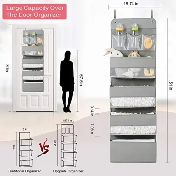 Jay-Chi Over Door Organizer - 7 Pocket Storage Solution