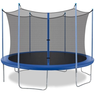 BestMassage 10FT 12FT Trampoline with Safety Enclosure Net - Fun Jumping for Kids