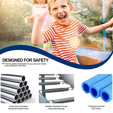 BestMassage 10FT/12FT Trampoline for Kids with Safety Net