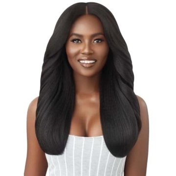 Outre Big Beautiful Human Hair Blend U Part Cap Leave Out Wig DOMINICAN BLOWOUT 22" (NBRN)
