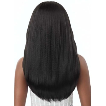 Outre Big Beautiful Human Hair Blend U Part Cap Leave Out Wig DOMINICAN BLOWOUT 22" (NBRN)