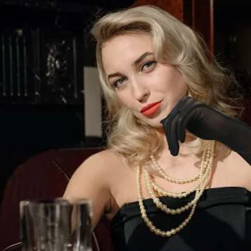 Vin Beauty Black Mesh Gloves, Long Black Gloves, Women's Long Sexy Gloves, Mesh Long Gloves, Black Sheer Gloves, Women Long Gloves for Opera Party Dress Wedding Bridal Gloves