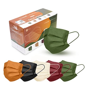 Stylish FriCARE Disposable Face Masks – 4 Ply, Individual Wrap, 50 Pack