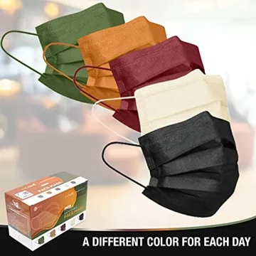 FriCARE Disposable Face Masks in Vibrant Colors for Adults