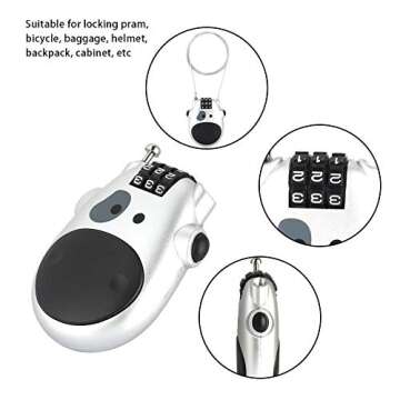 Sonew 3 Digit Code Combination Password Lock, Resettable Zinc Alloy Combination Suitcase Baggage Locks for Stroller Stroller, Filing Cabinets, Toolbox, Case, Password Security