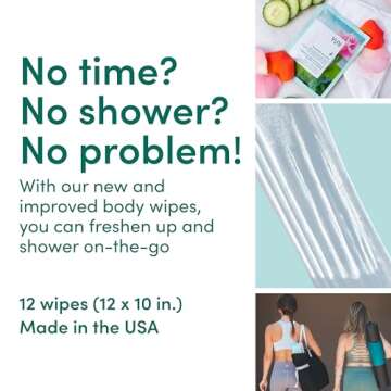 YUNI Beauty Large Body Wipes - Eco-Friendly Shower Alternative