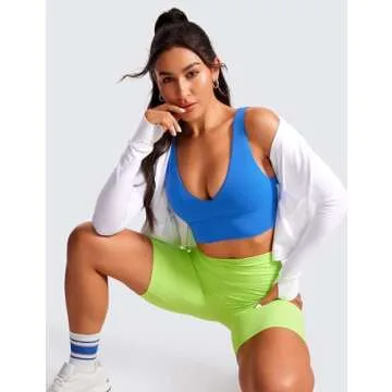 CRZ YOGA Butterluxe Women’s V-Neck Longline Sports Bra