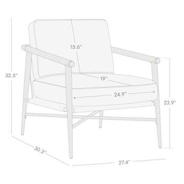 Watson & Whitely Accent Chairs – Mid Century Armchair for Modern Living Room