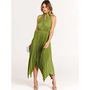 Elegant ANRABESS Halter Neck Asymmetrical Party Dress