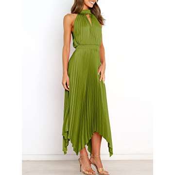 Elegant ANRABESS Halter Neck Asymmetrical Party Dress