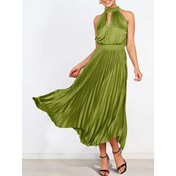 Elegant ANRABESS Halter Neck Asymmetrical Party Dress