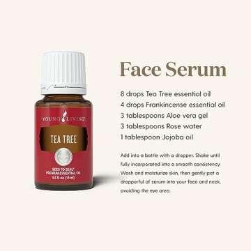 Young Living Tea Tree (Melaleuca Alternifolia) Essential Oil - 5ml Bottle - Clear and Healthy Complexion - Inhale The Refreshing Aroma of Tea Tree Oil to Support Clear Breathing