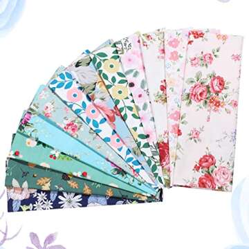 Tatuo 24 Pcs Floral Cotton Napkins for Parties