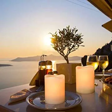 AKU TONPA Real Wax Flameless Candle Gift Set with Remote