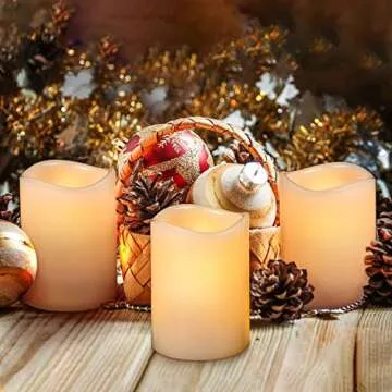 AKU TONPA Real Wax Flameless Candle Gift Set with Remote