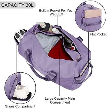 PHABULS Waterproof Gym Bag Ideal for Travel & Sports