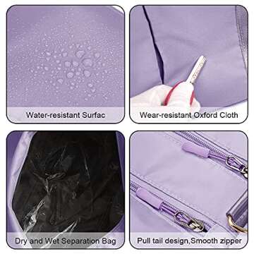 PHABULS Waterproof Duffel Gym Bag Pink For Women and Men Swim Sports Travel Weekender Bag,19.68inch