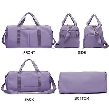 PHABULS Waterproof Duffel Gym Bag Pink For Women and Men Swim Sports Travel Weekender Bag,19.68inch