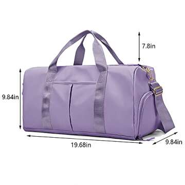 PHABULS Waterproof Duffel Gym Bag Pink For Women and Men Swim Sports Travel Weekender Bag,19.68inch