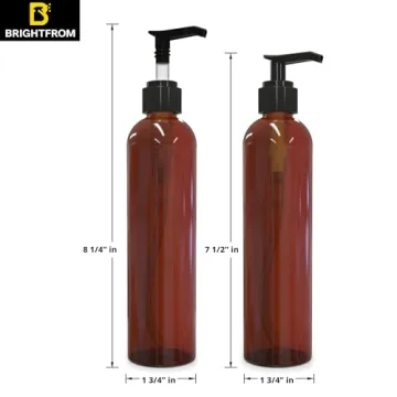 Stylish 8 Oz Lotion Pump Dispenser Bottles - 3 Pack